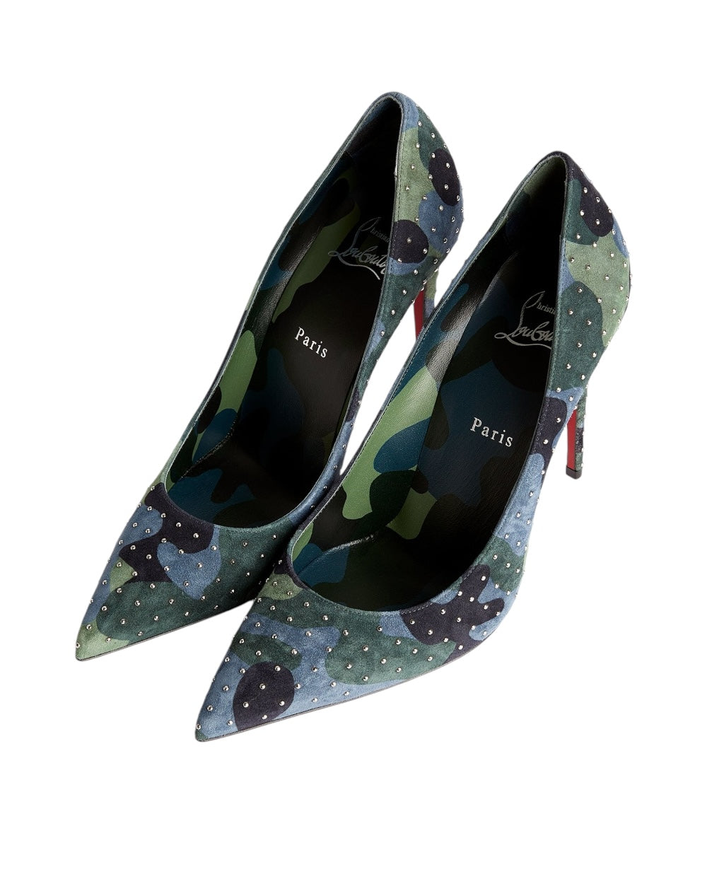 Christian Louboutin Camouflage Kate Plume Pumps 100MM Pumps