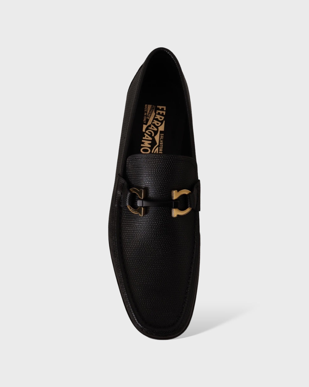 Salvatore Ferragamo Kalfsleer Moccasins Loafers Schoenen Zwart