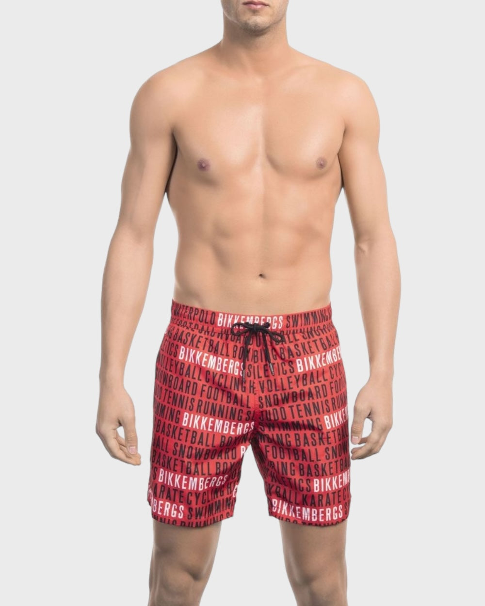 Bikkembergs Rood All-Over Print Zwembroek