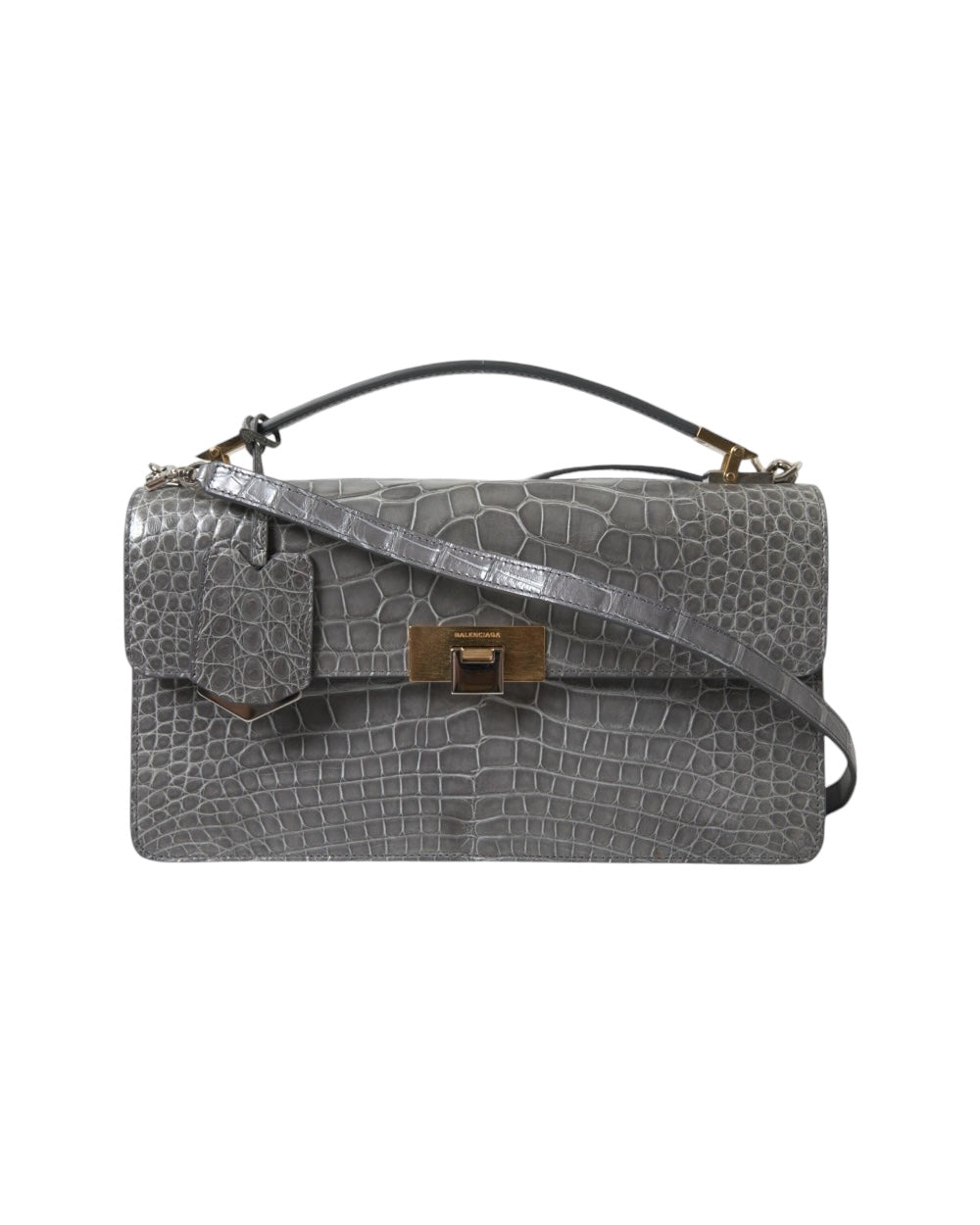 Balenciaga Alligator Leren Middelgrote Schoudertas