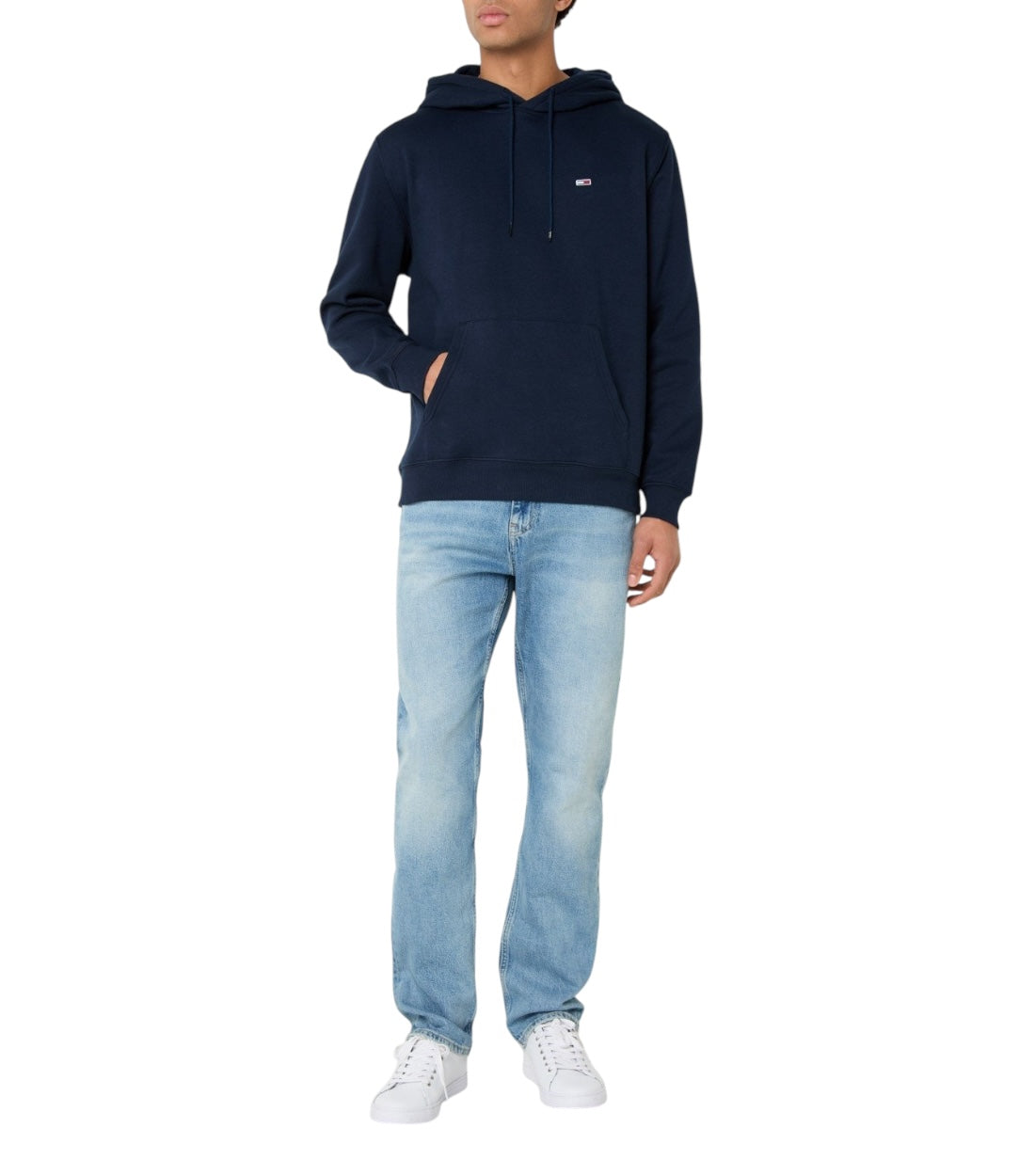 Tommy Hilfiger Blauw Hoodie Met Gemêleerd Design & Logoborduring