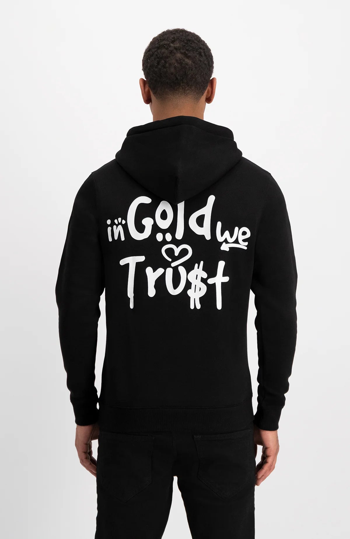 In Gold We Trust The Uni Hoodie Zwart