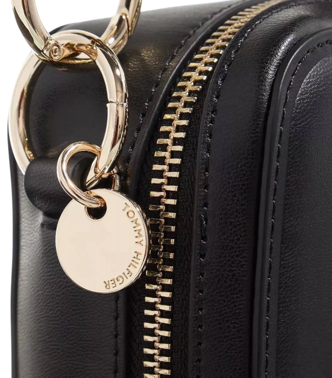 Tommy Hilfiger Elegante Zwart Handtas met Kettingschouderriem