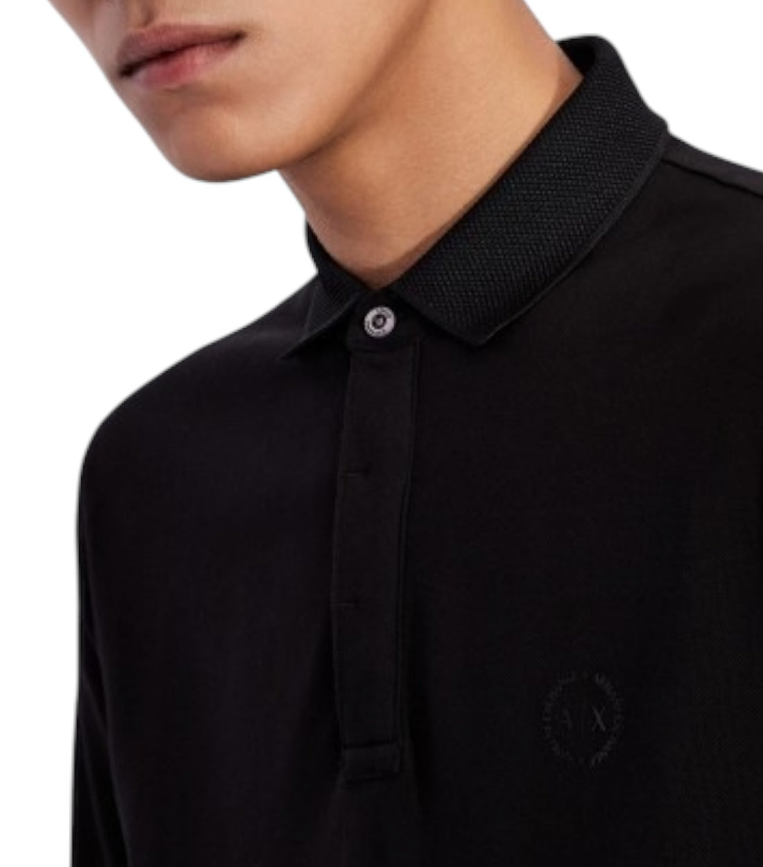 Armani Exchange Zwart Polo Top Met Logo