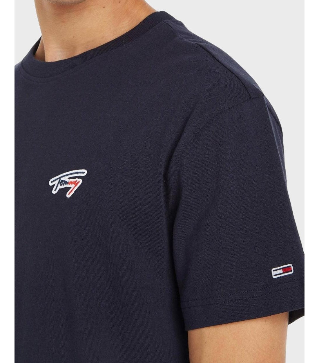 Tommy Hilfiger Blauw Signature Logo Classic T-shirt