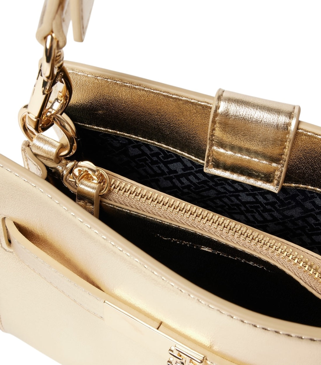 Tommy Hilfiger Goud Gemêleerd Handtas met labeldetail