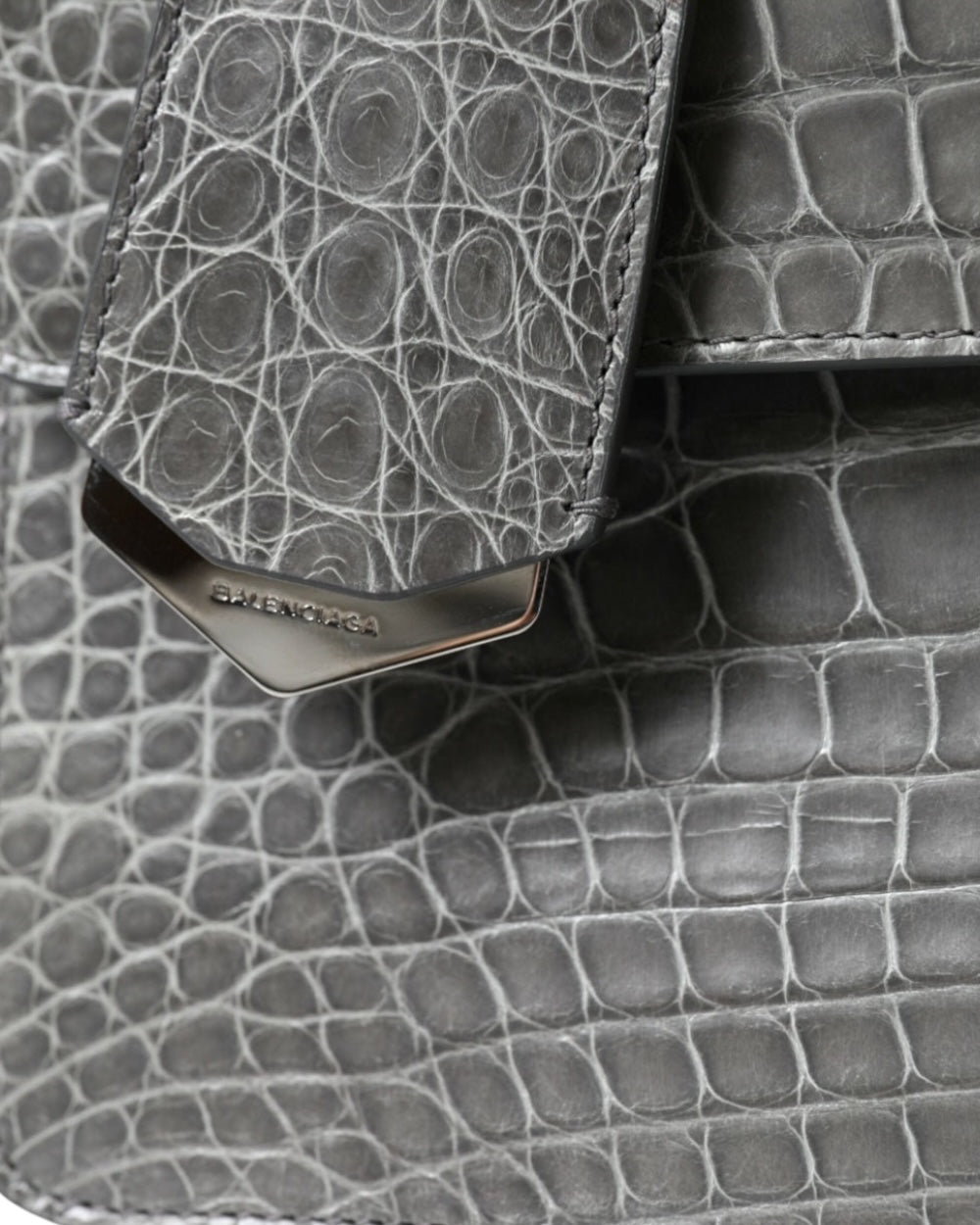 Balenciaga Alligator Leren Middelgrote Schoudertas