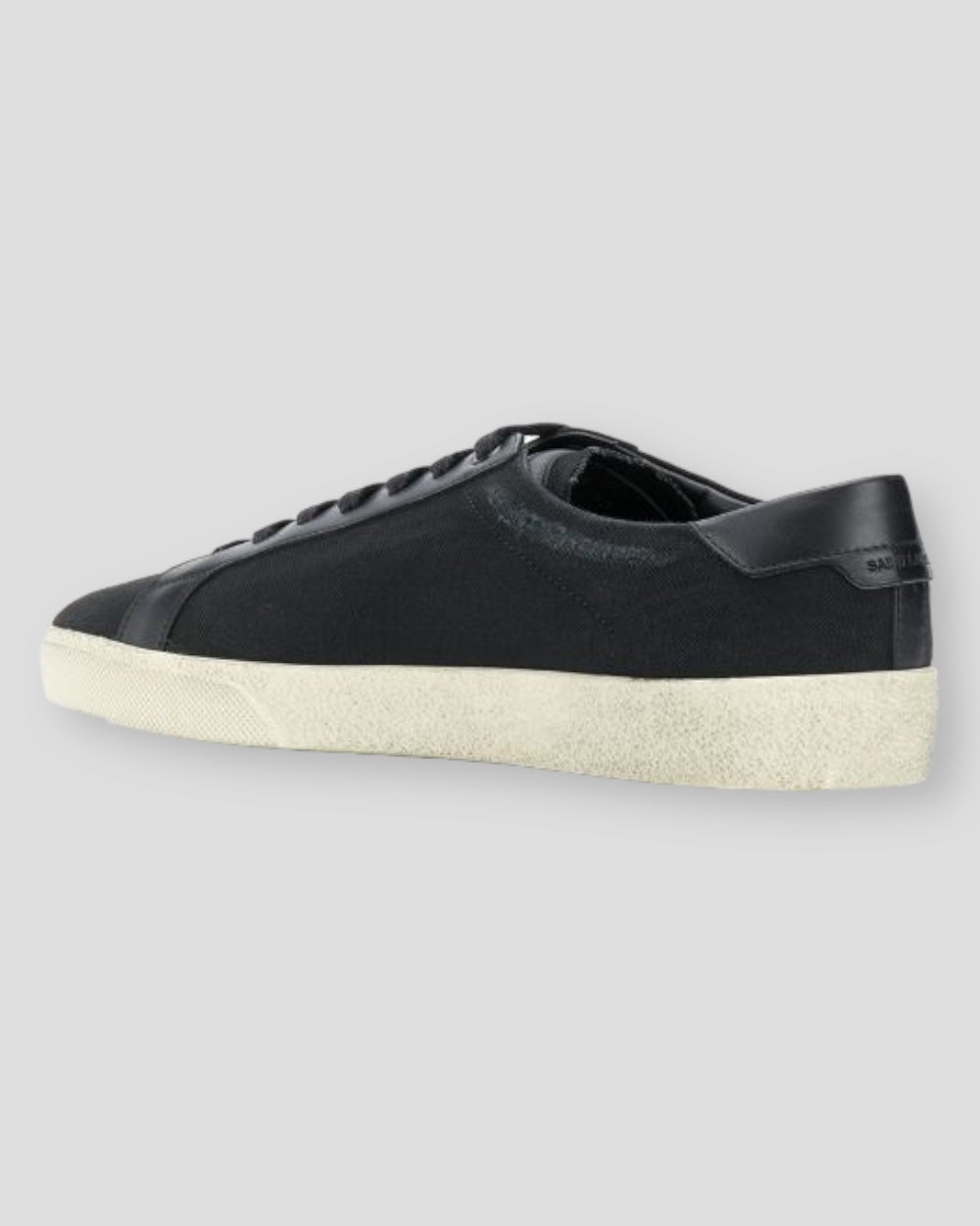 Saint Laurent Leer Sneakers Zwart