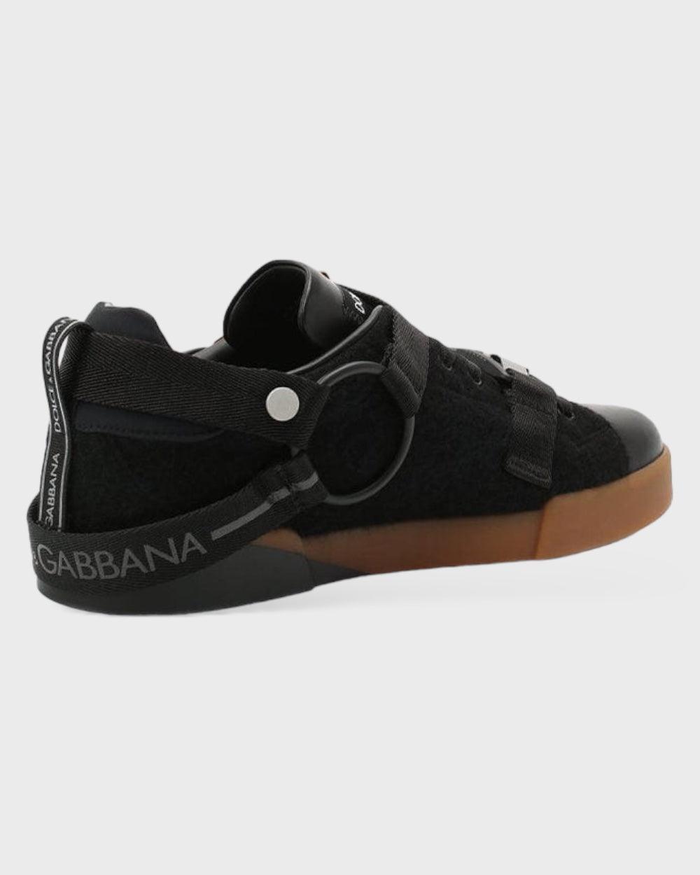 Dolce & Gabbana Bruin / Zwart Leren Sneakers