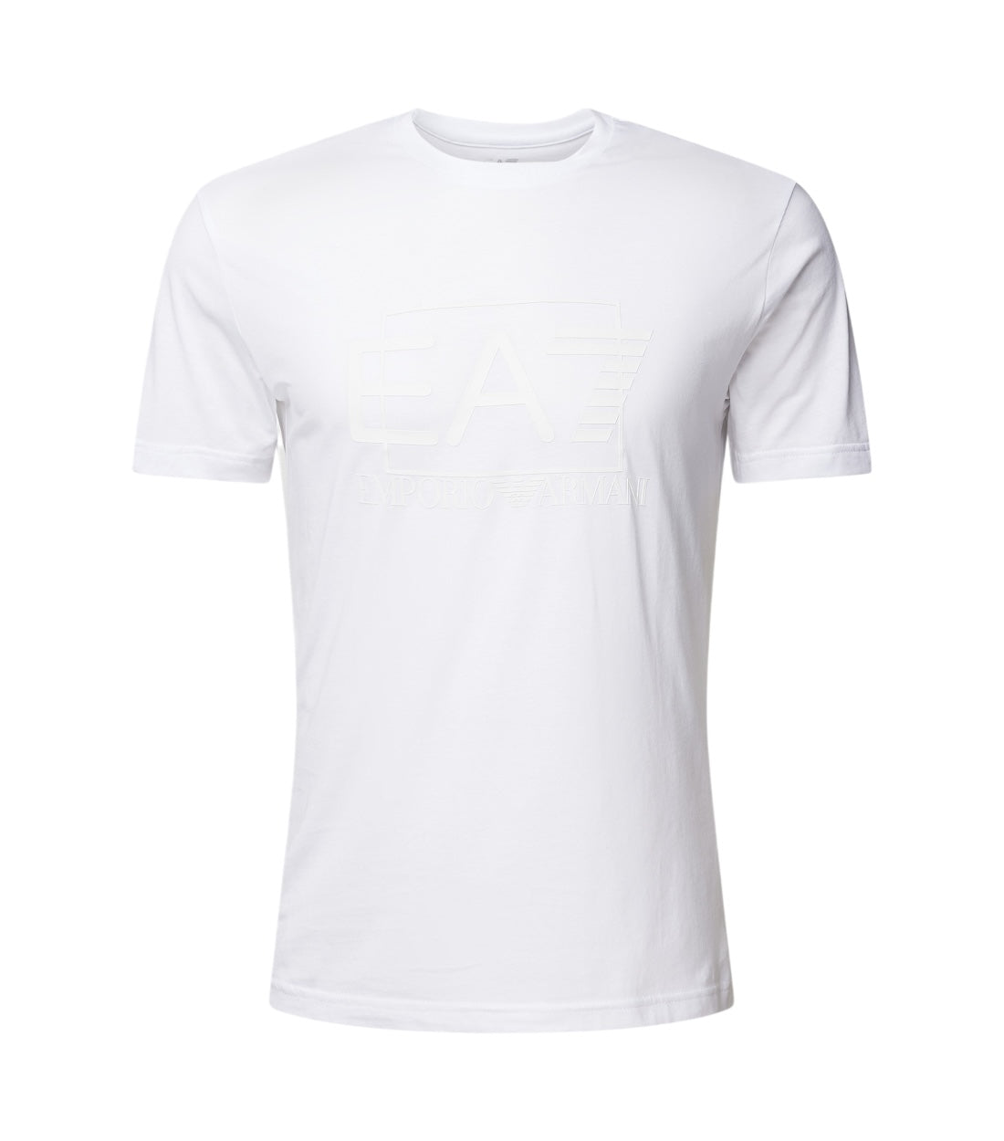 Ea7 Wit T-shirt Met Labelprint