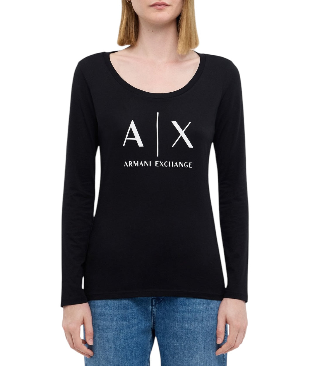 Armani Exchange Zwart Longsleeve Met Logoprint