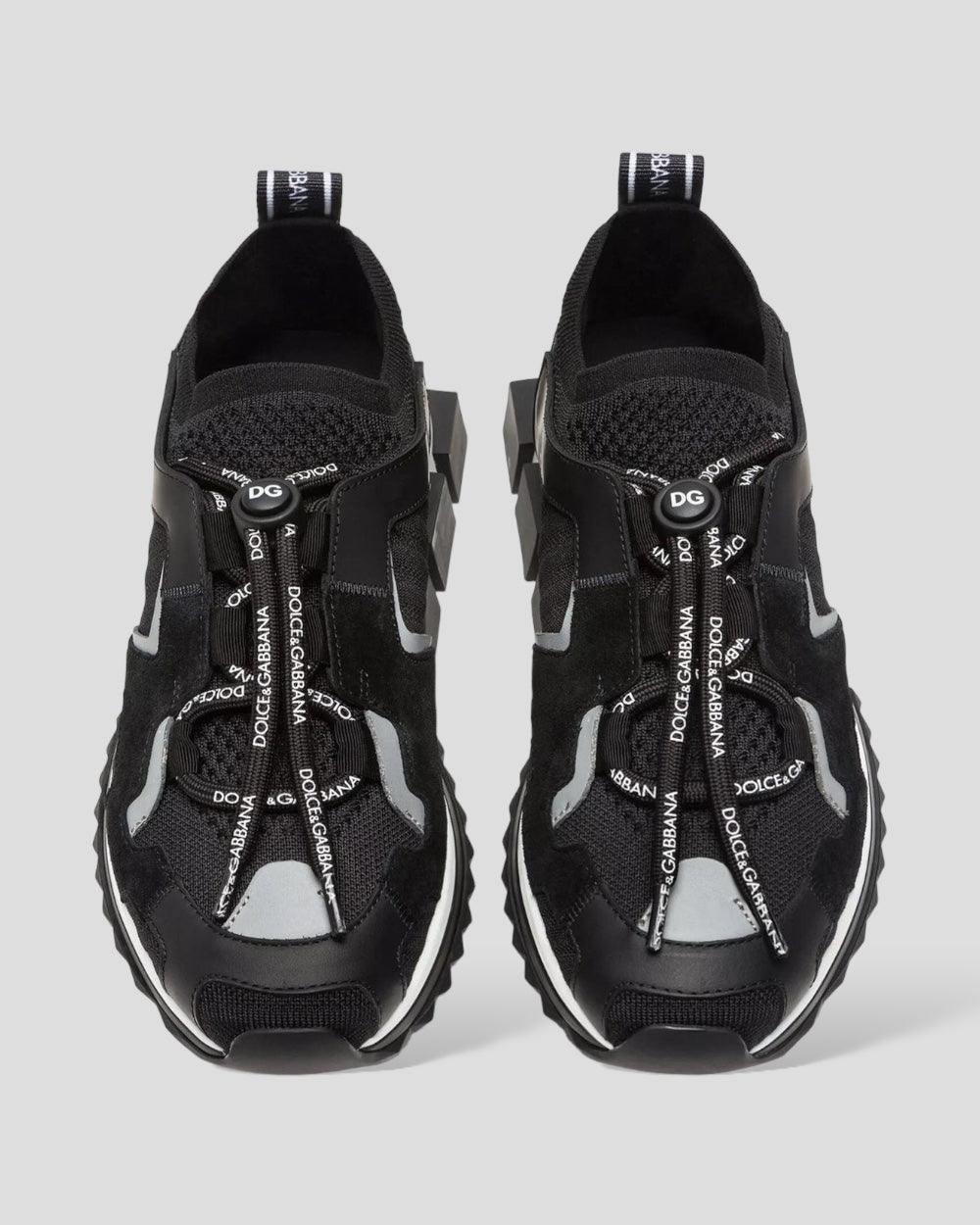 Dolce & Gabbana Zwart Mesh Sneakers