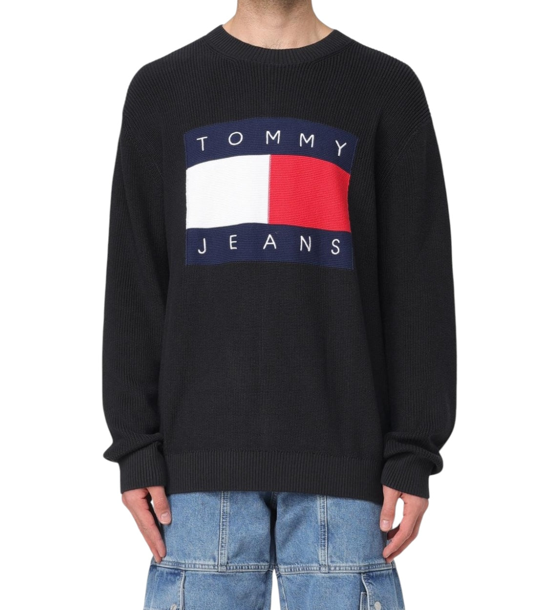 Tommy Hilfiger Jeans Zwart Gebreide Trui