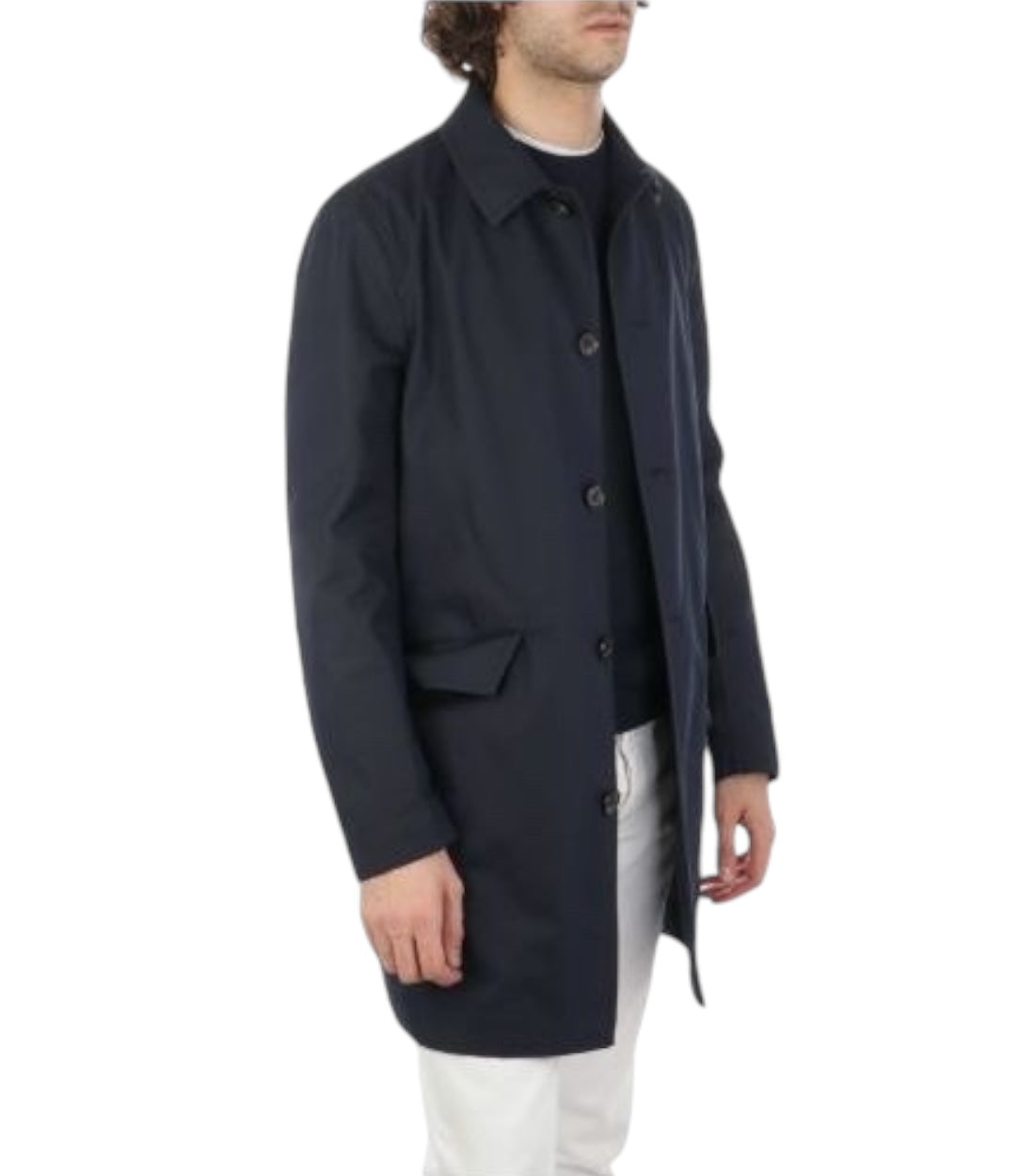 Aquascutum Blauw Katoenen Waterdichte Jas