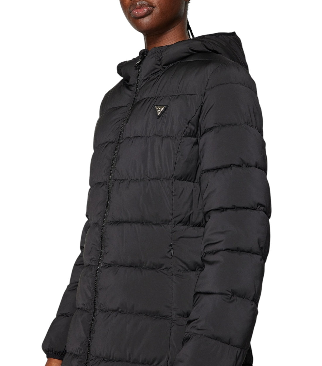 Guess Zwart New Aleta Long Puffer Jacket