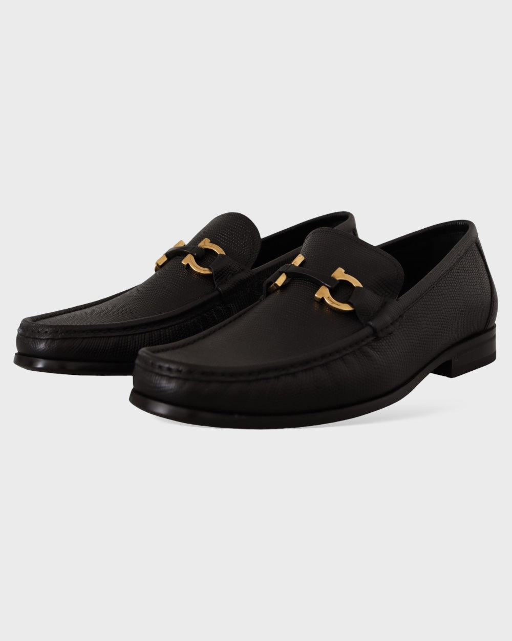 Salvatore Ferragamo Kalfsleer Moccasins Loafers Schoenen Zwart