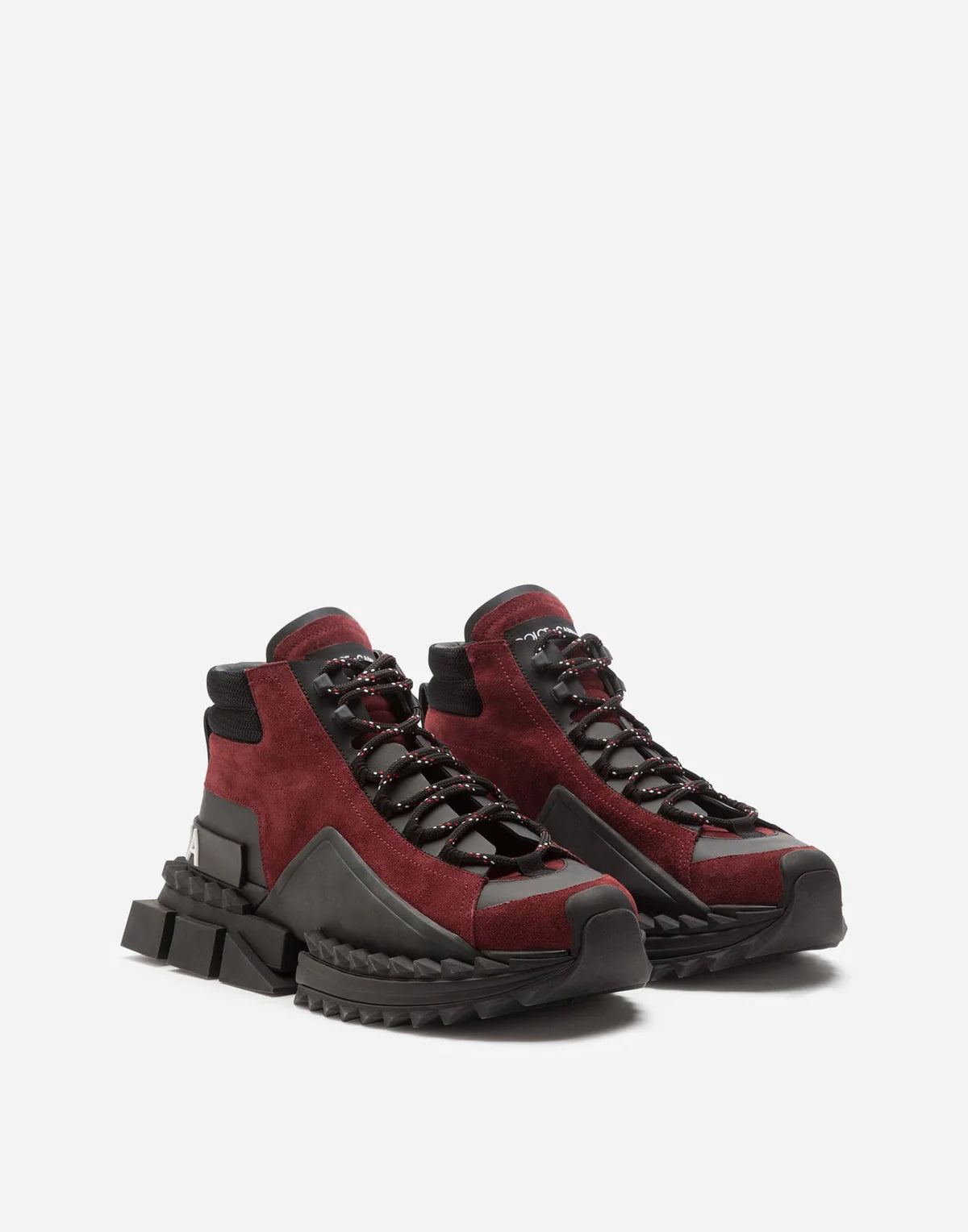 Dolce & Gabbana Bordeaux "Super King" High Top Sneakers