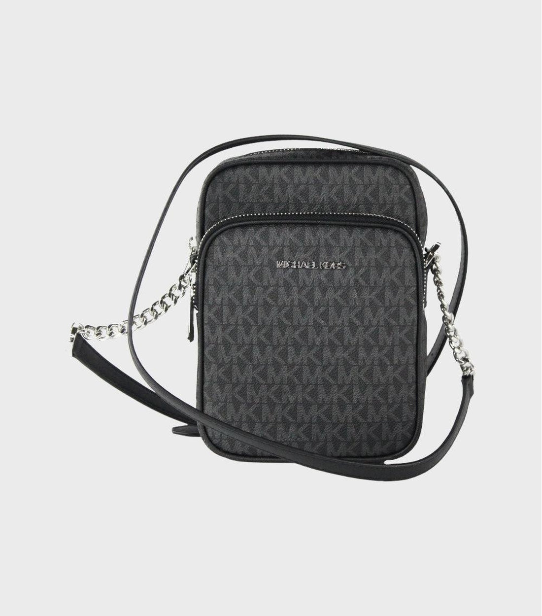 Michael Kors Signature North South Zwart Crossbody Tas / Messenger Tas