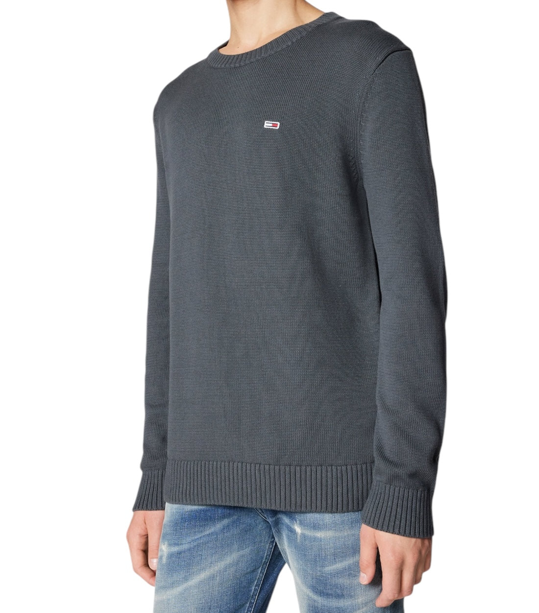 Tommy Hilfiger Grijs New Charcoal Trui