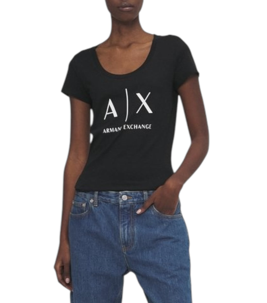 Armani Exchange Zwart T-shirt Met Logoprint