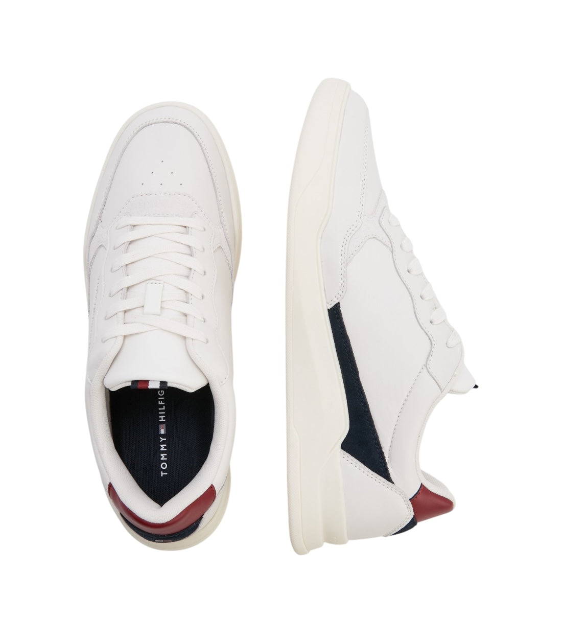 Tommy Hilfiger chique witte sneakers met contrasterende accenten