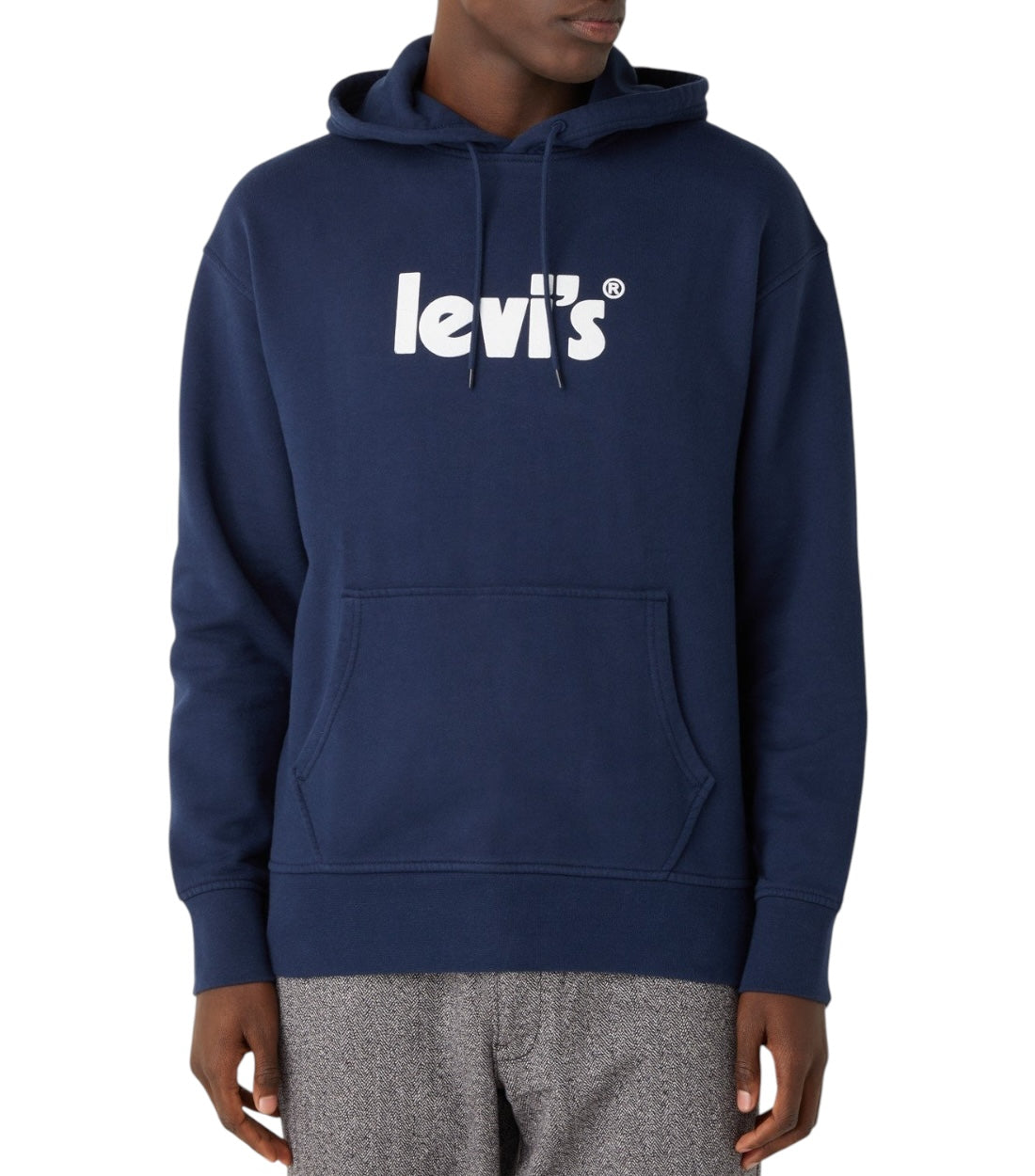 Levi`s Blauw Hoodie Met Logo Print