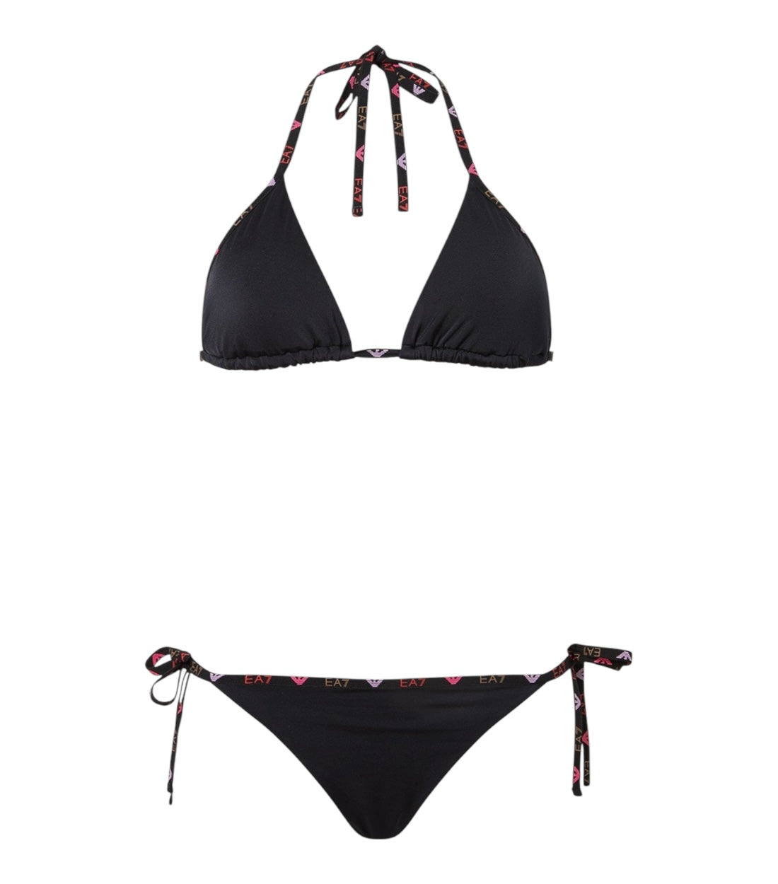 Ea7 Zwart Bikiniset Met Uitneembare Vulling En Logoband