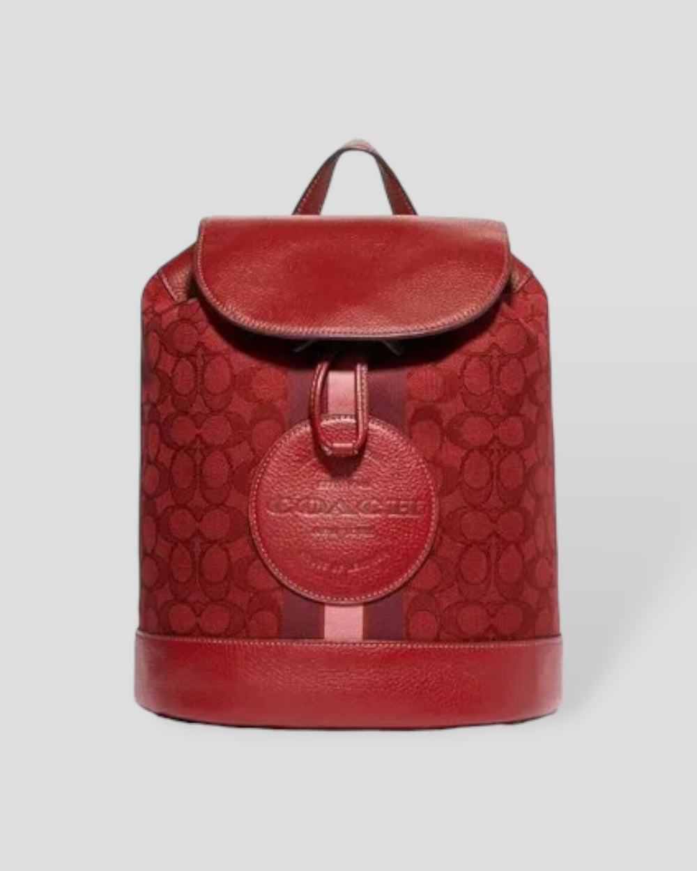 Coach Dempsey Red Apple Signature Jacquard Rugzak