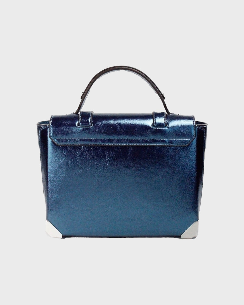 Michael Kors Manhattan Metallic Blauw Handtas