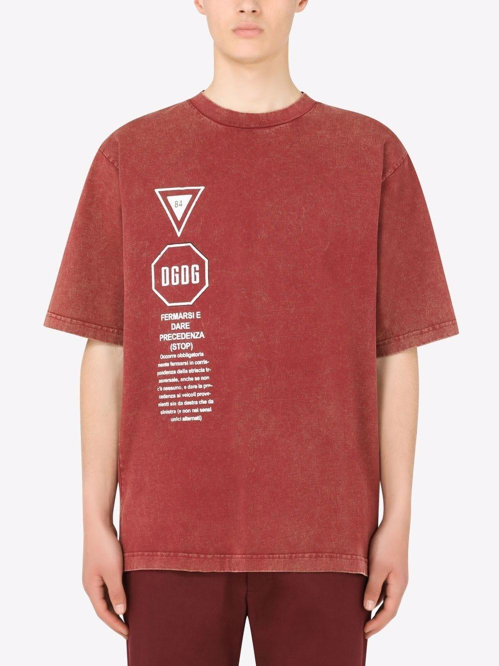 Dolce & Gabbana Rood Back Print T-shirt