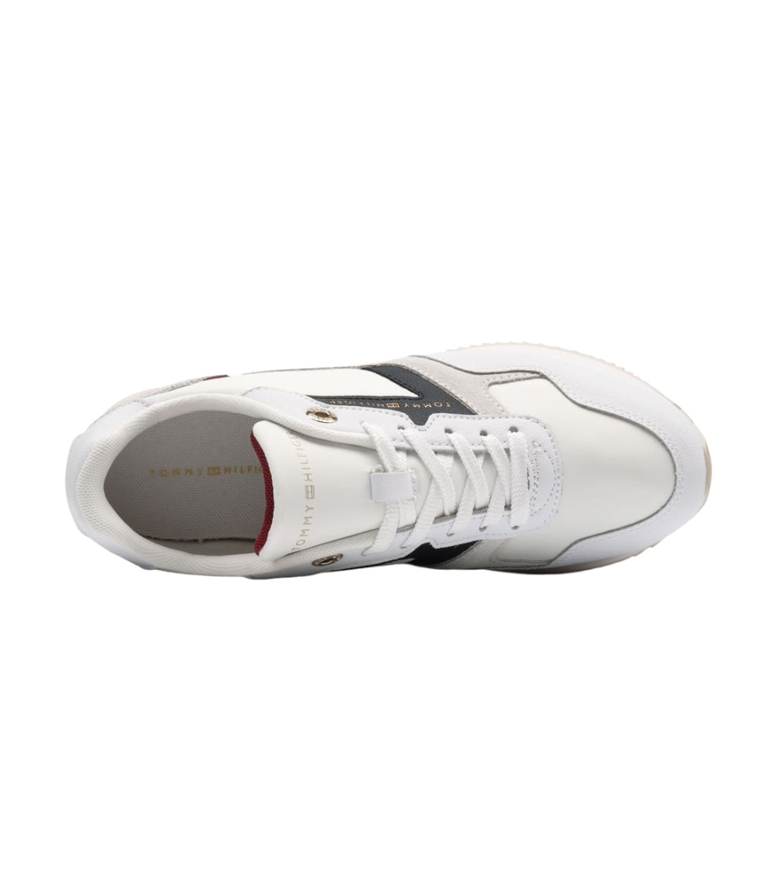 Tommy Hilfiger Chique Sneakers Met Contrasterende Veters