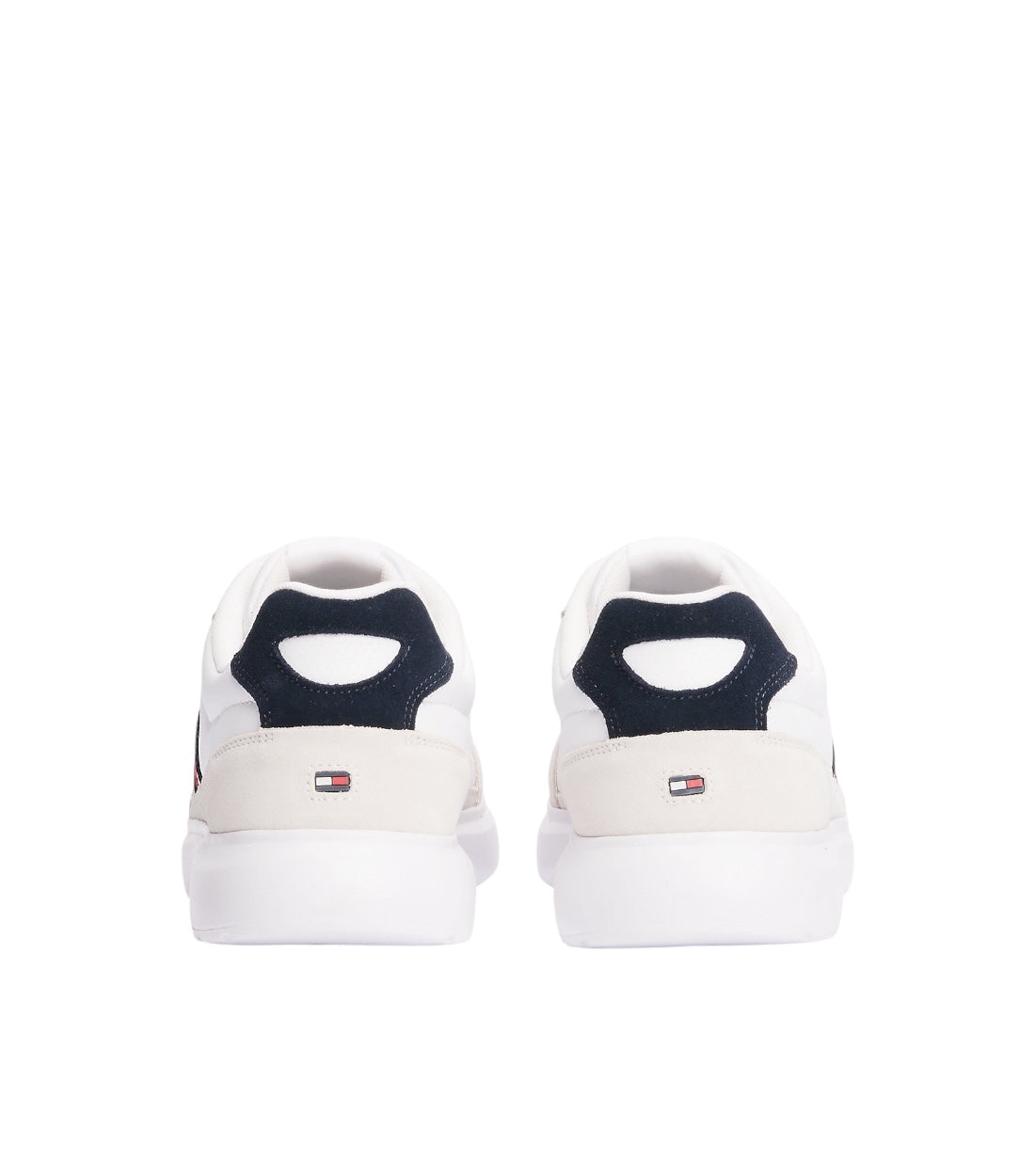 Tommy Hilfiger Wit Sneakers Met Contrasterende Accenten