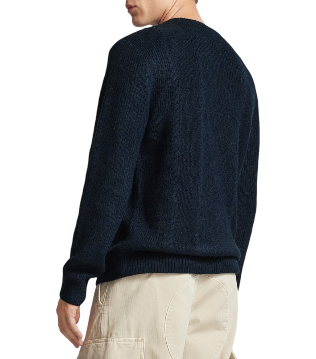 Tommy Hilfiger Blauw Slim Cable Gebreide Pullover Met Kabelpatroon