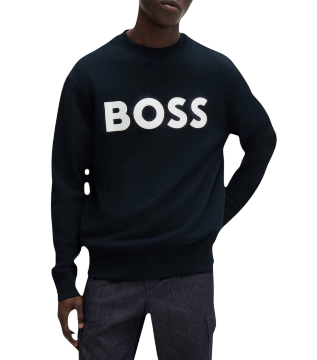 Boss Donkerblauw Bold Trui Met Logo