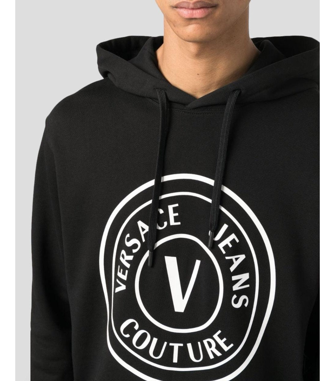 Versace Jeans Couture Zwart Geborduurde Hoodie