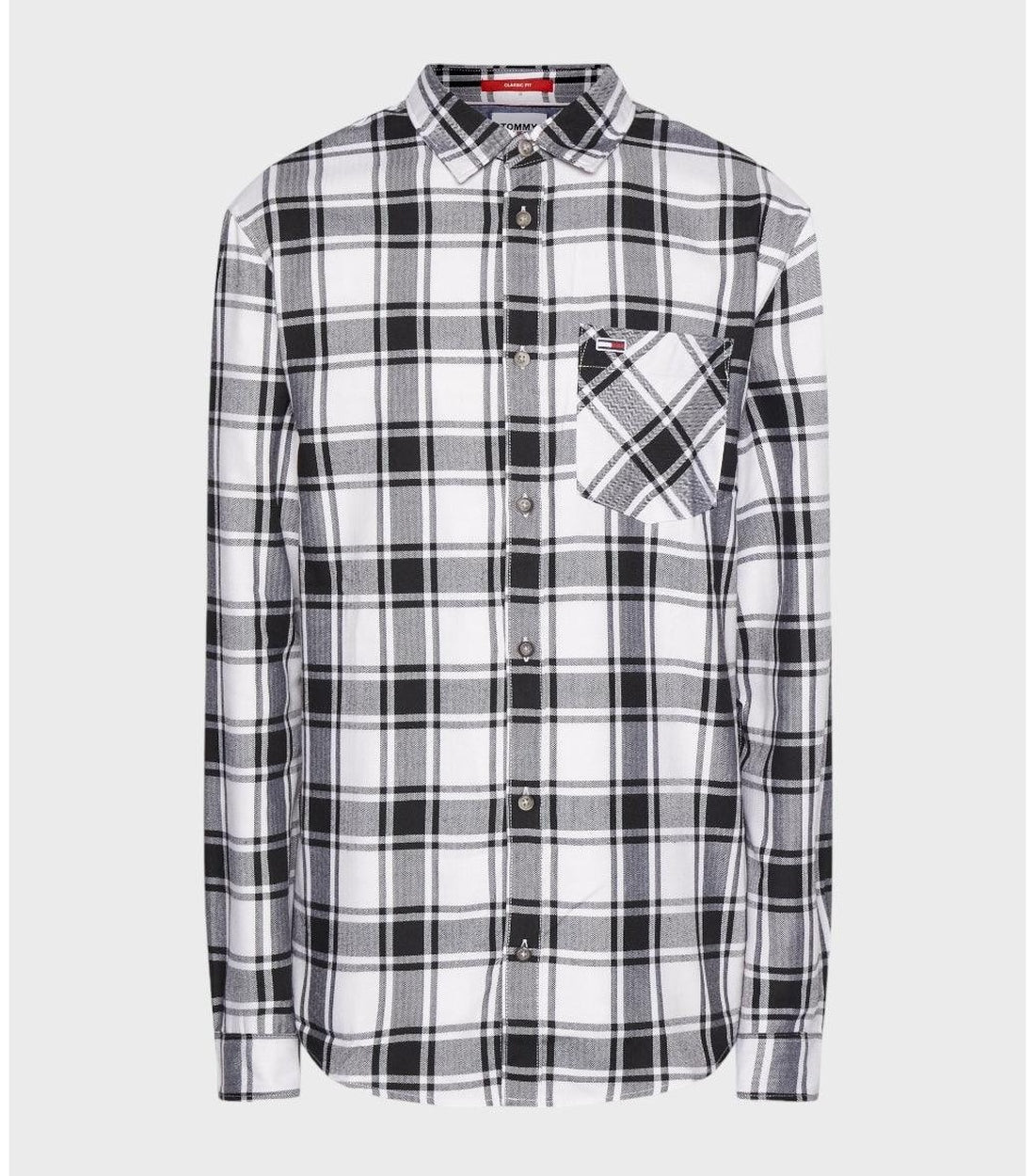 Tommy Hilfiger Zwart Poplin Check Shirt Heren