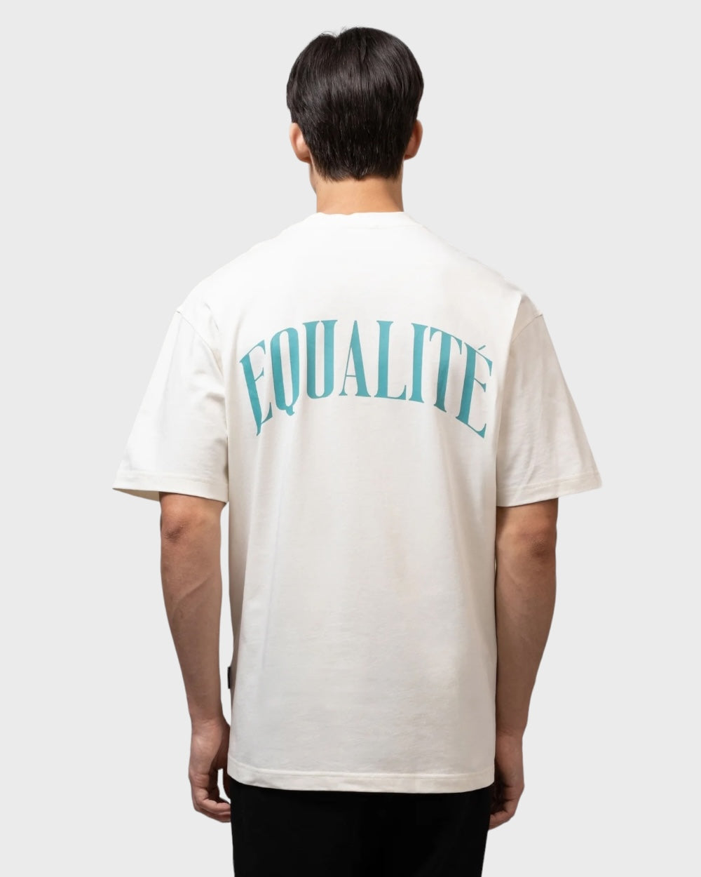 Equalite Oliver Oversized T-shirt Wit / Turqoise Unisex