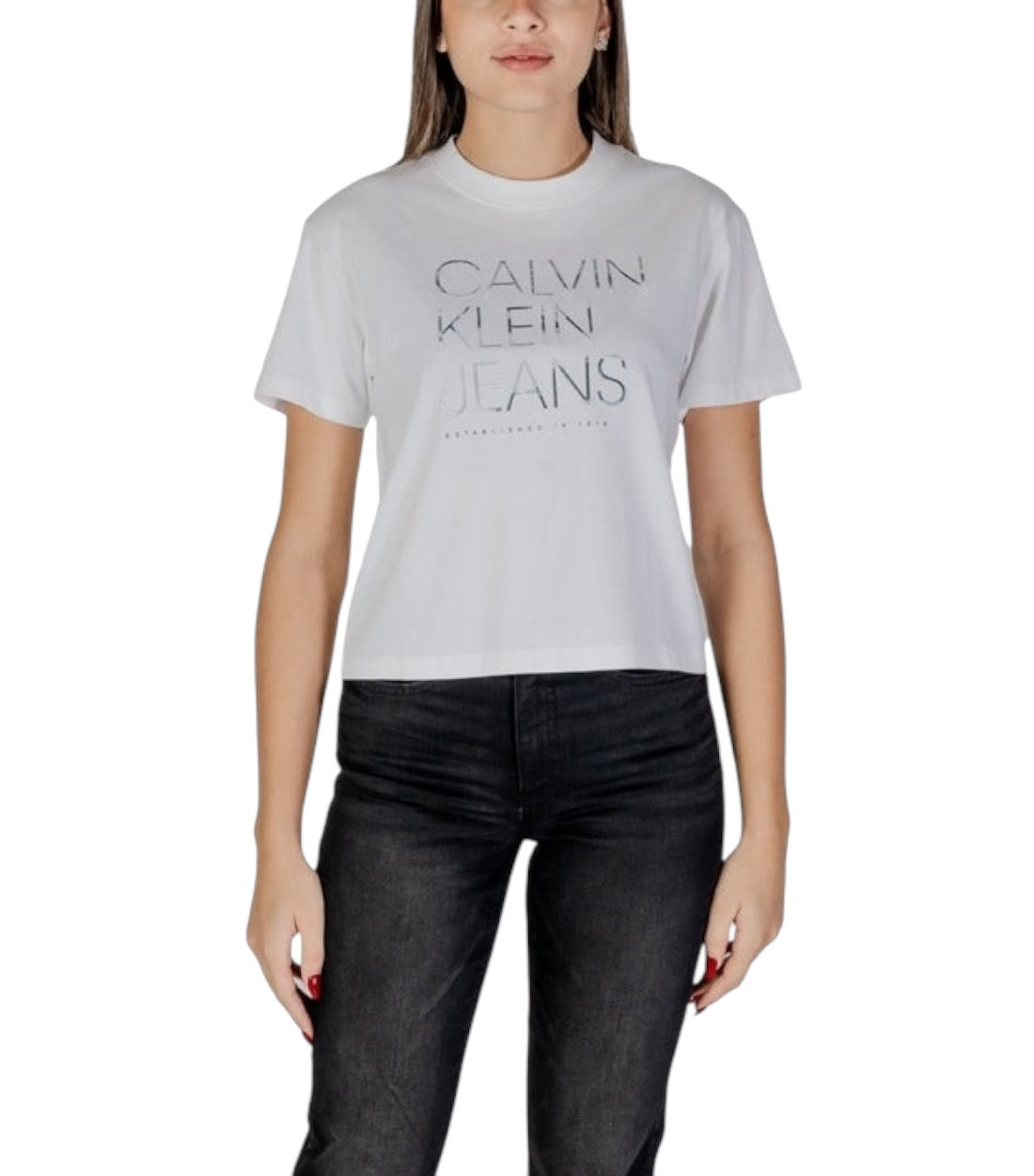 Calvin Klein Jeans Wit T-shirt Met Logo