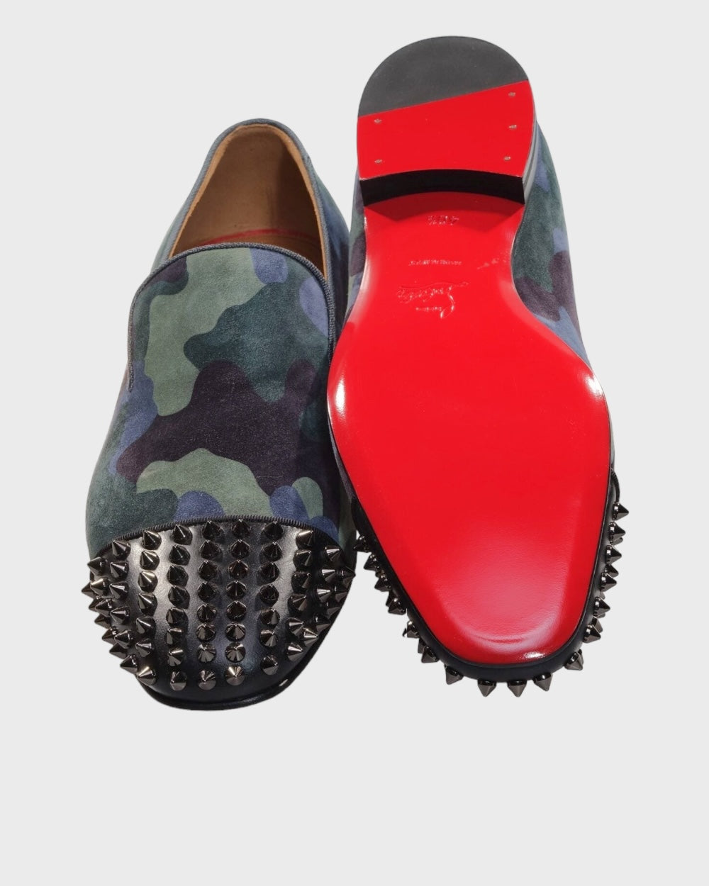 Christian Louboutin Spooky Camouflage Loafers Met Studs