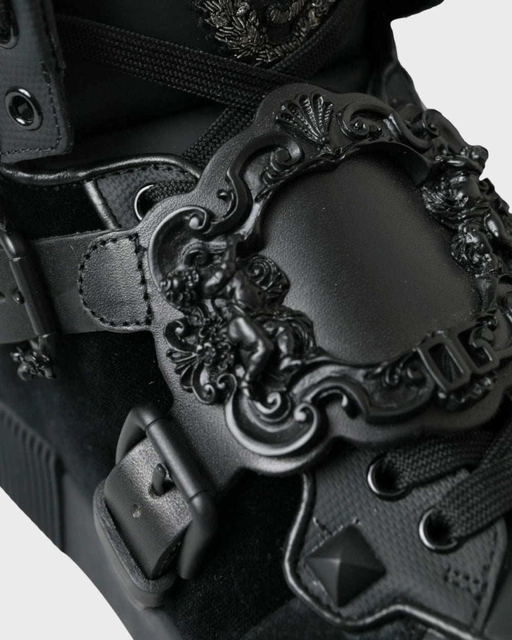 Dolce & Gabbana | Zwart Leren Miami High Top Sneakers