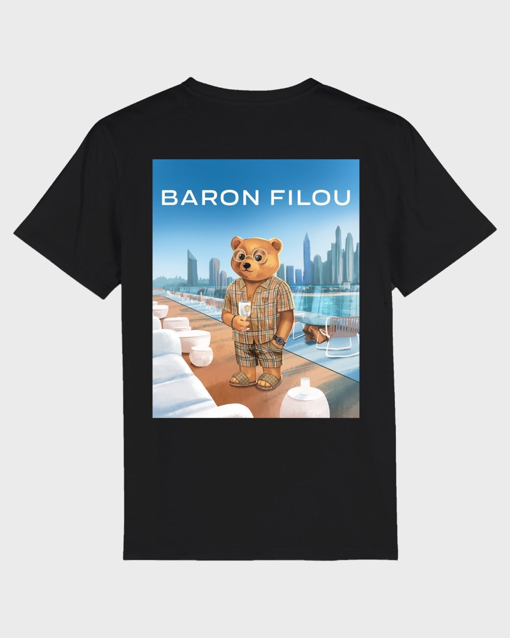 Baron Filou Organic Back Print Zwart T-shirt Unisex LVI