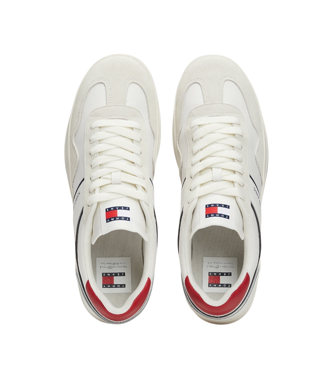 Tommy Hilfiger Wit Retro Suède Sneaker Met Cupsole