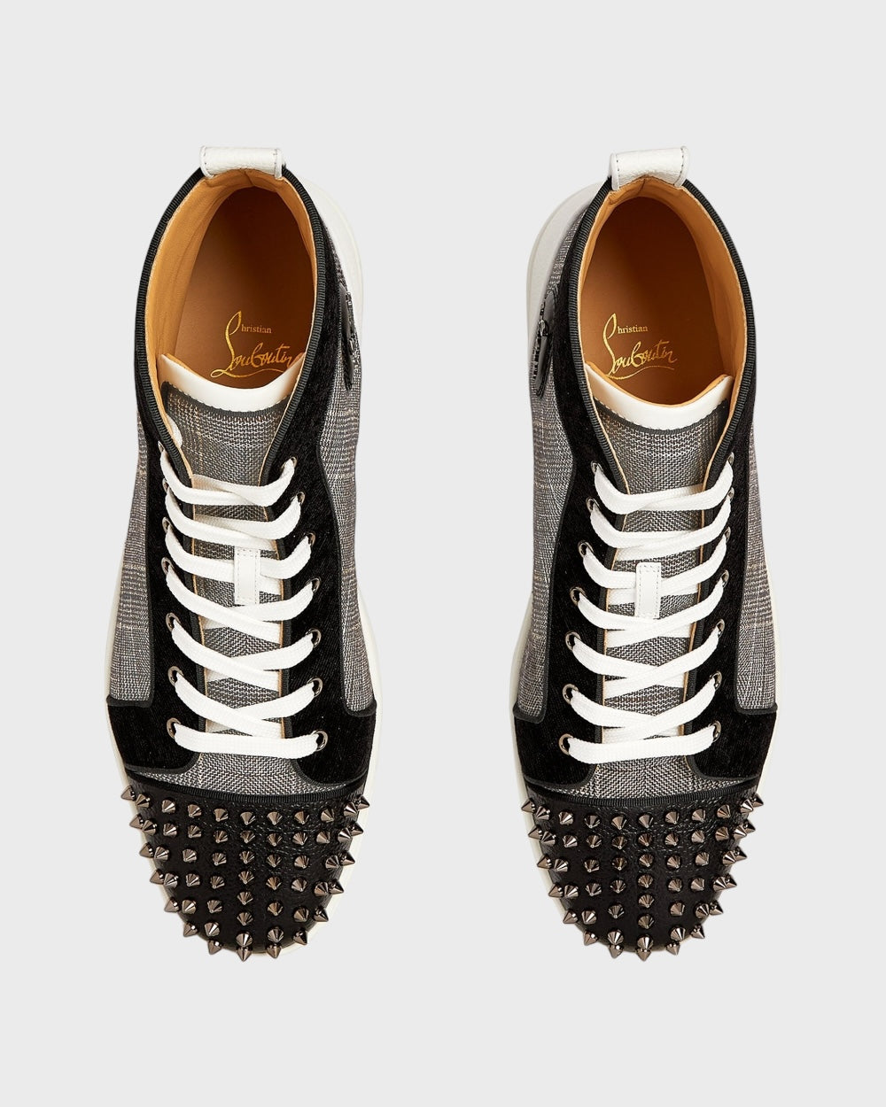 Christian Louboutin | Lou Spikes Orlato High Top Sneakers Met Studs