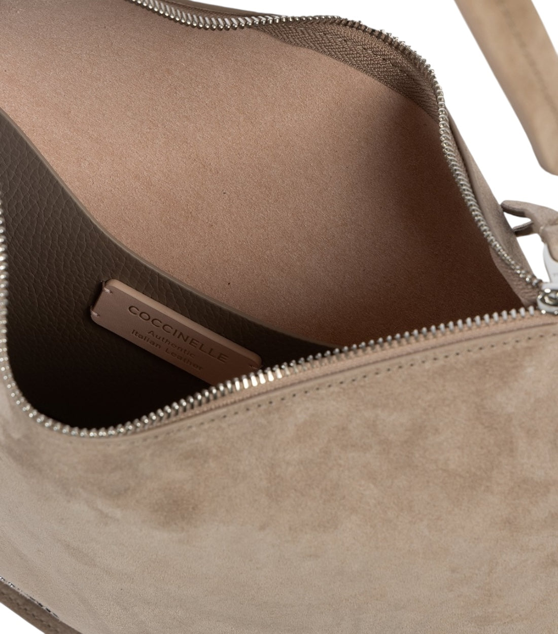 Coccinelle Bruin Suede Leren Handtas