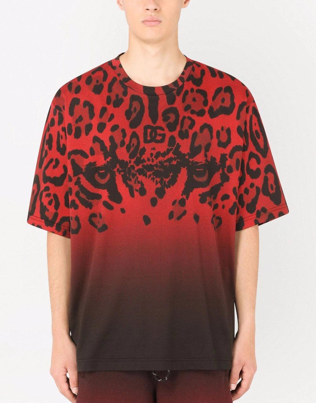 Dolce & Gabbana Rood Leopaard T-shirt