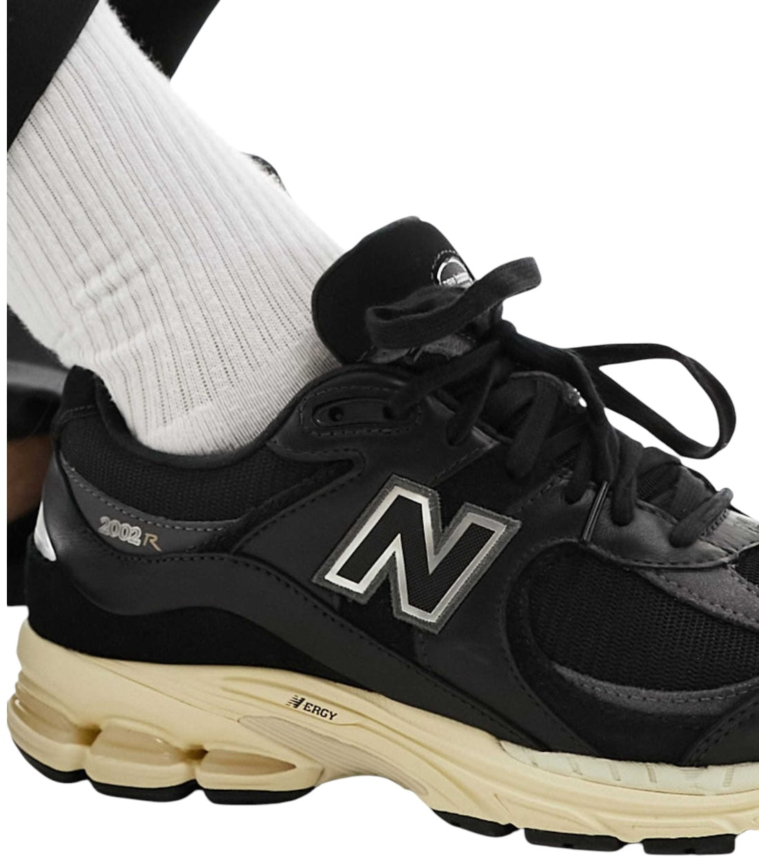 New Balance 2002R Zwart Leren Sneakers