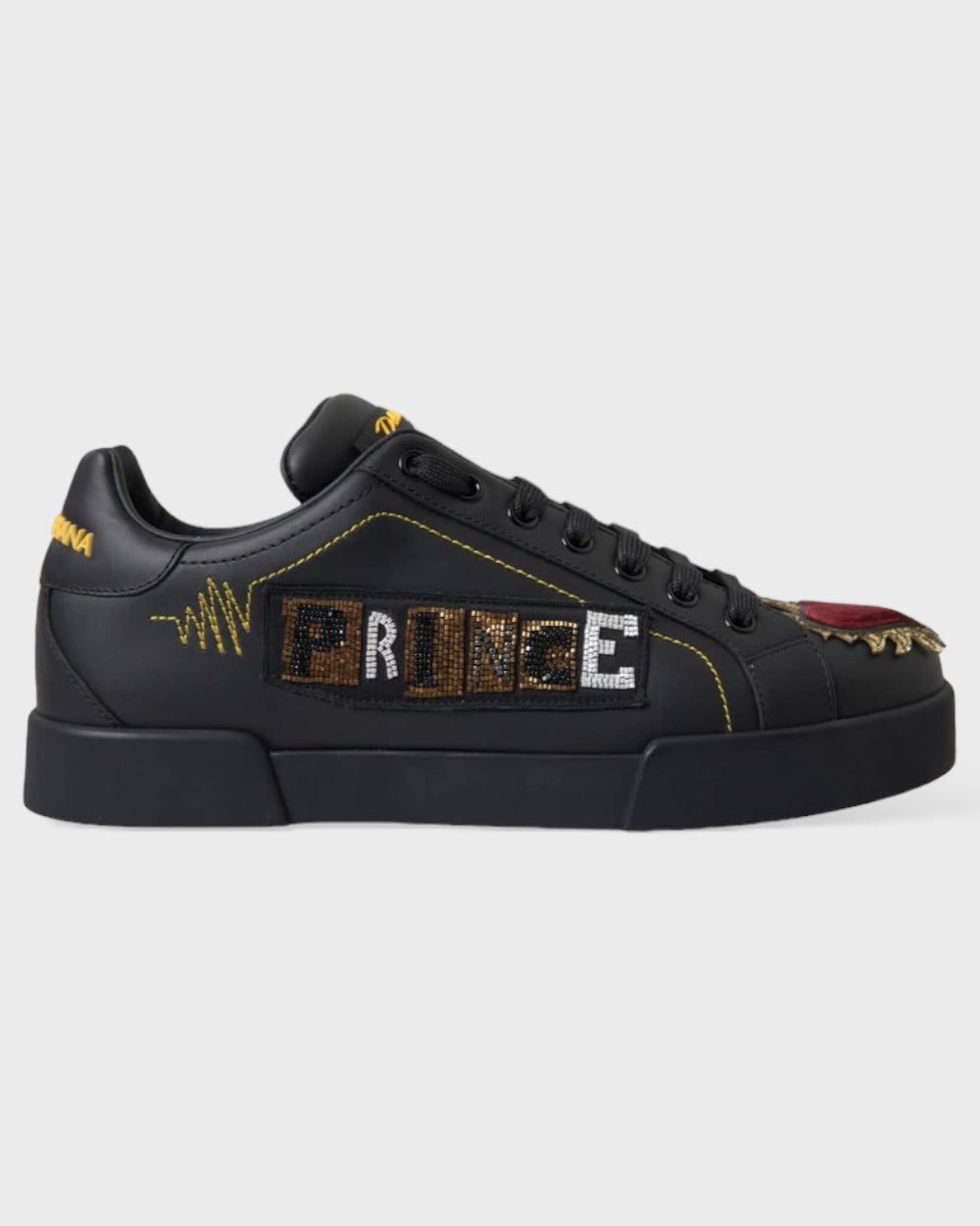 Dolce & Gabbana Zwart Leren "Prins" Sneakers