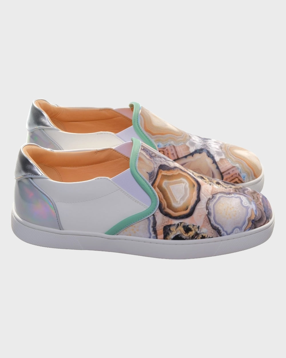 Christian Louboutin Sailor Boat Orlato Star Agate Print Slip-on Sneakers