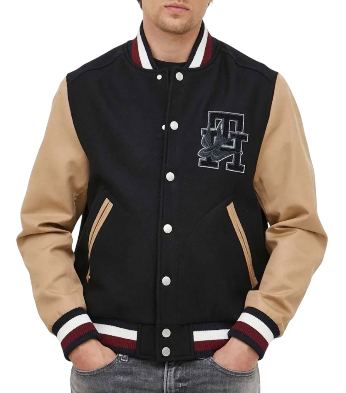 Tommy Hilfiger X Shawn Mendes Zwarte College Bomber Jas