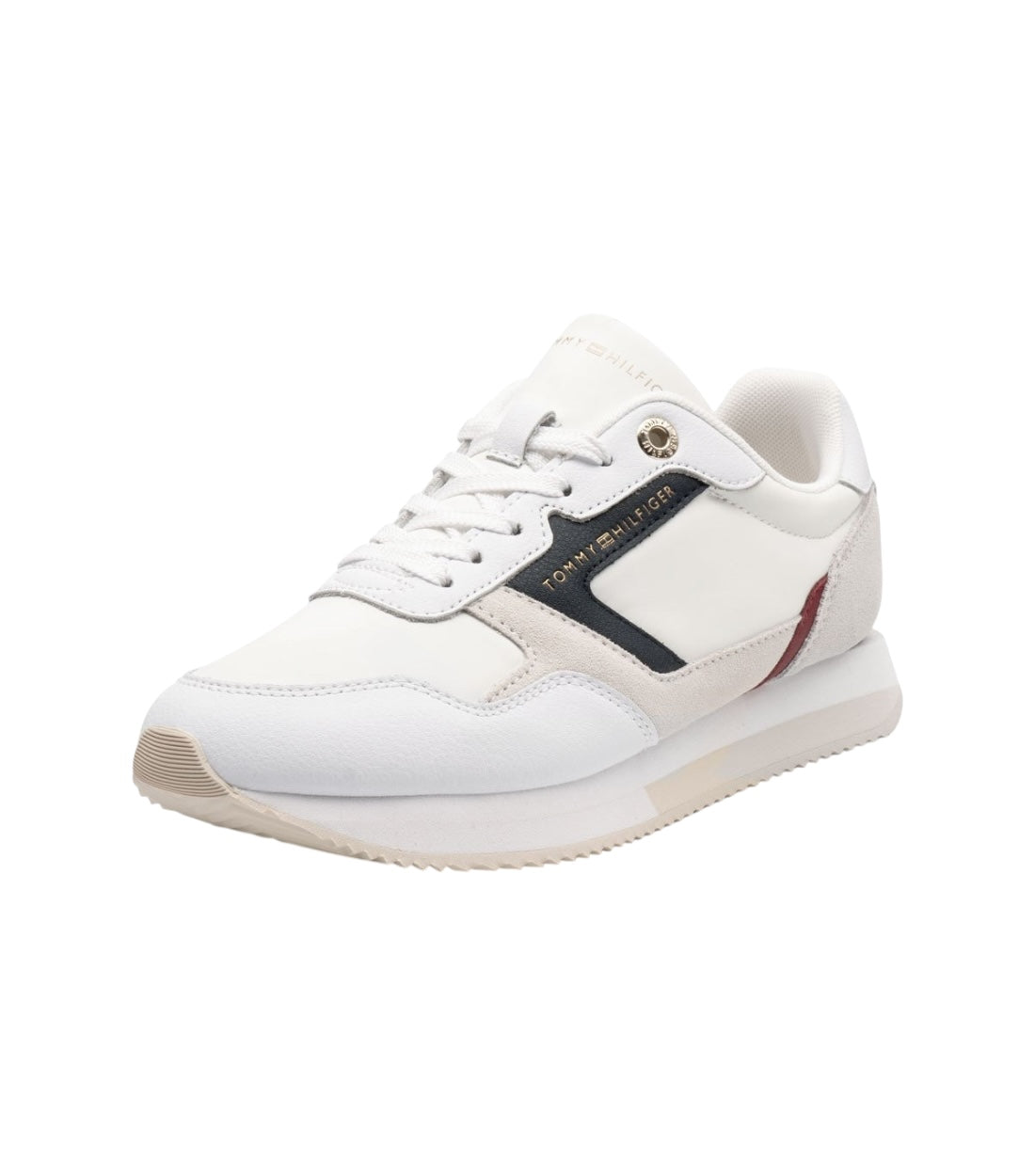 Tommy Hilfiger Chique Sneakers Met Contrasterende Veters